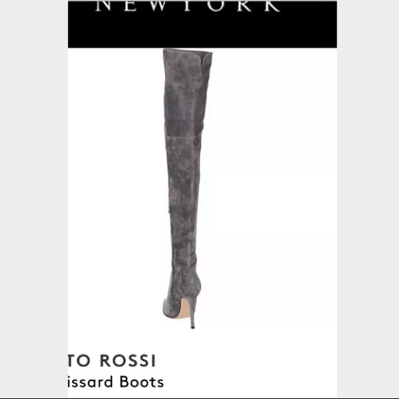 NEW $2640 GIANVITO ROSSI SUEDE LEATHER OVER KNEE THIGH HIGH CUISSARD BOOTS RARE - Picture 7 of 13
